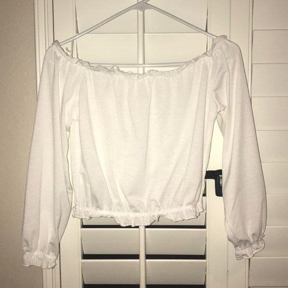 White Off-shoulder Tee - Picture 1 of 1